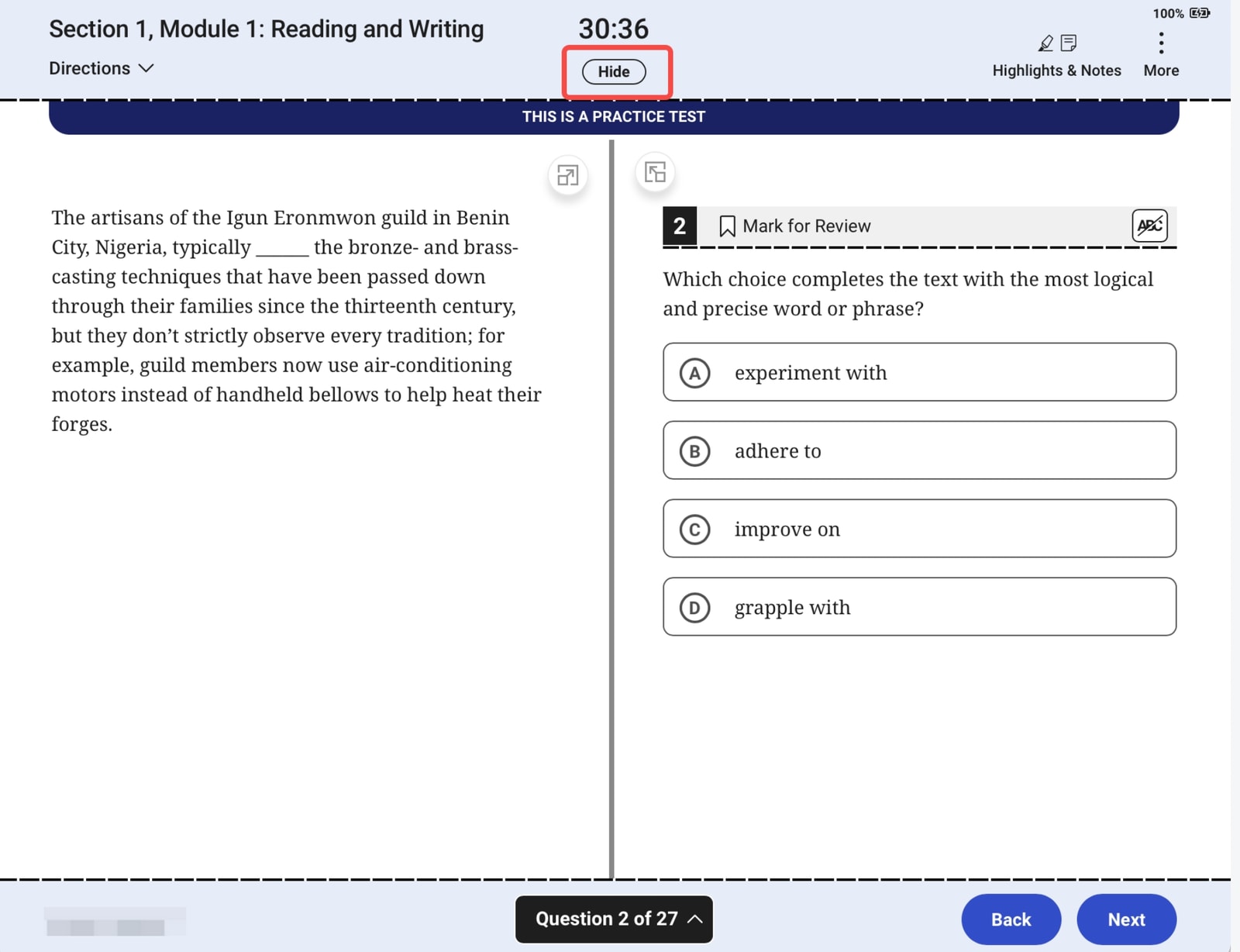 sat content, digial sat test